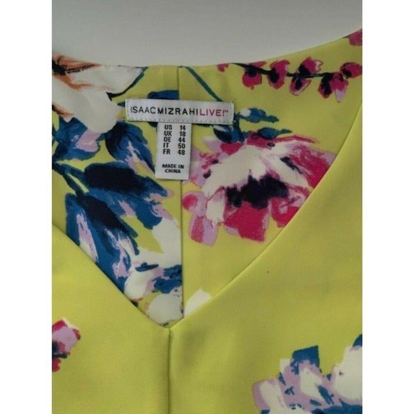 Women‎ Size 14 Isaac Mizrahi Womens Yellow Floral Short - Picture 6 of 11